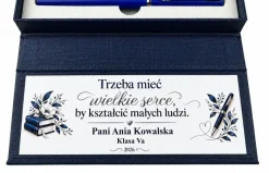 Pióro + Długopis w Ozdobnym Pudełku z Grawerem - Prezent na Dzień Nauczyciela dla Wychowawcy Nauczyciela