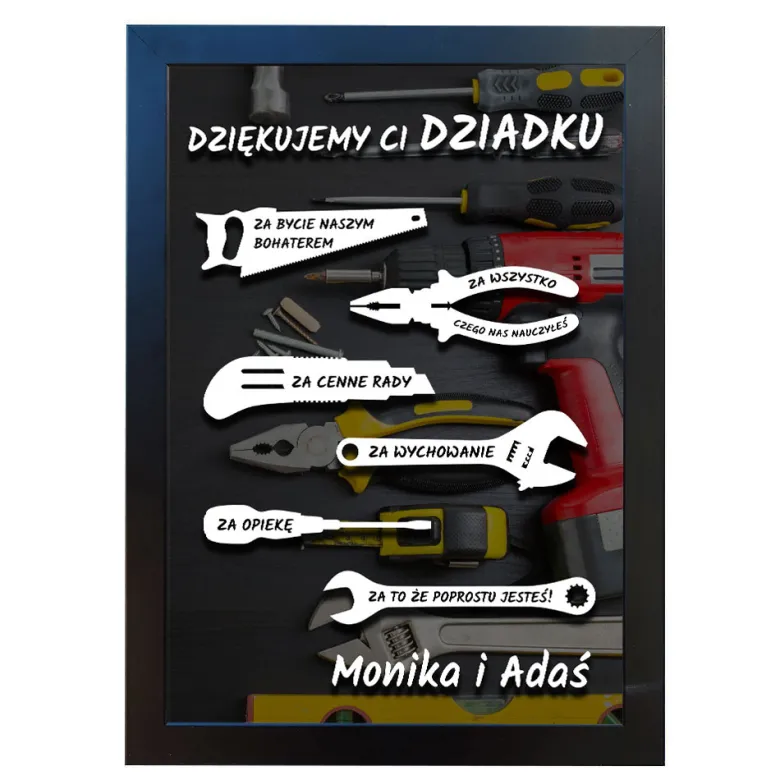Podziękowanie dla dziadka majsterkowicza - prezent na Dzień Dziadka