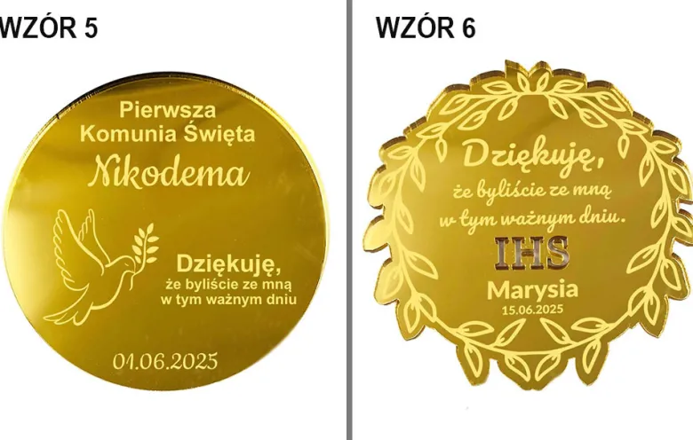 Podziękowanie dla Gości Komunia Magnes - Podziękowania dla Gości
