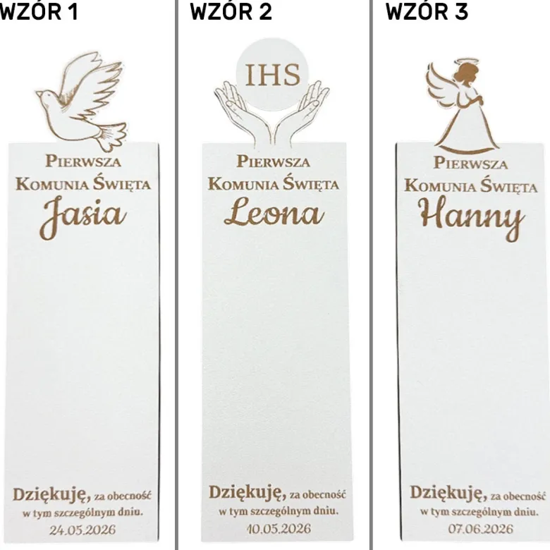 Podziękowanie dla Gości Komunia - Upominek Podziękowania dla Gości