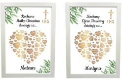 Podziękowanie dla Rodziców Chrzestnych Komunia - prezent dla Matki Chrzestnej Ojca Chrzestnego