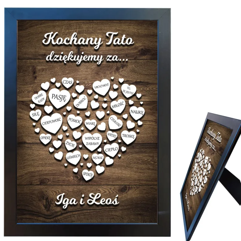 Podziękowanie dla taty 21x30 cm - prezent na Dzień Ojca