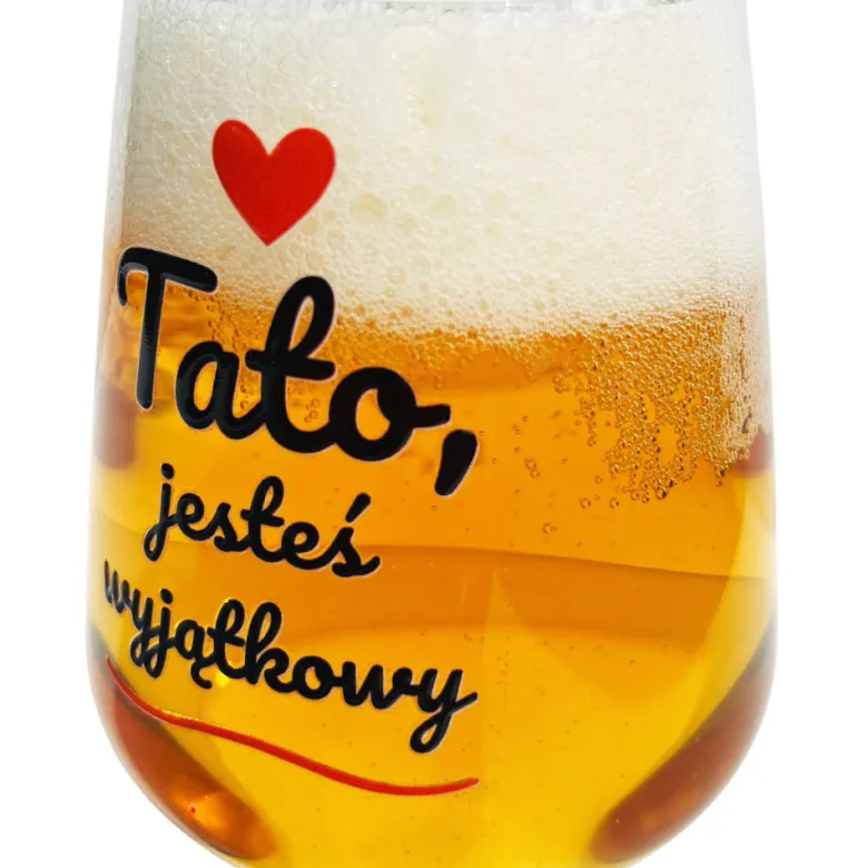 Pokal Kufel do Piwa dla Taty 500 ml - Prezent na Dzień Ojca Święta Urodziny