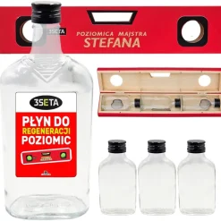 Poziomica Majstra z Własnym Imieniem + Buteleczki - Prezent Dla Budowlańca Faceta Taty na Urodziny