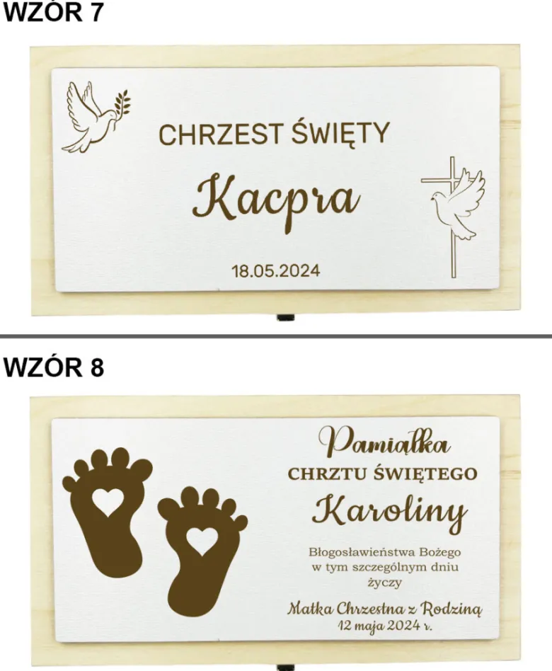 Pudełko na Pieniądze Chrzest - Prezent na Chrzest Święty Pamiątka Chrztu Świętego