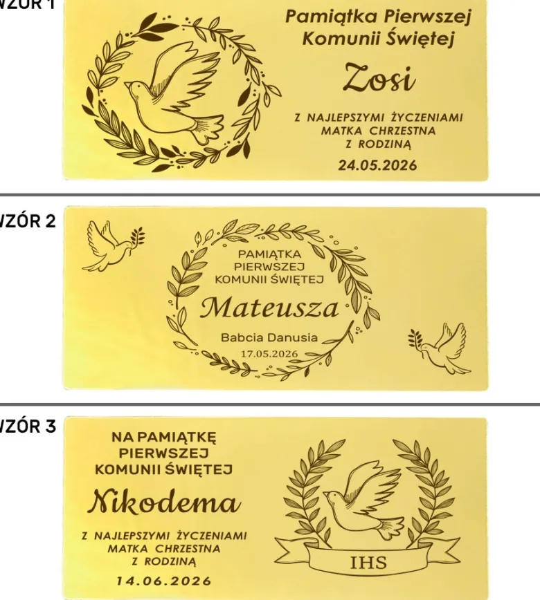 Pudełko na Pieniądze Komunia - Pamiątka Pierwszej Komunii Świętej dla Chłopca Dziewczynki Prezent na Komunię Święta