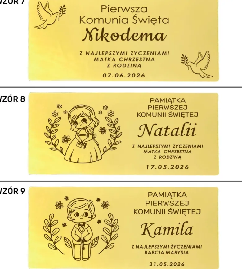 Pudełko na Pieniądze Komunia - Pamiątka Pierwszej Komunii Świętej dla Chłopca Dziewczynki Prezent na Komunię Święta