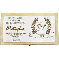 Pudełko na Pieniądze Komunia - Prezent na Komunię Pamiątka Pierwszej Komunii Świętej