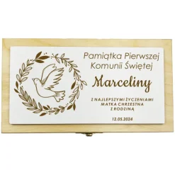 Pudełko na Pieniądze Komunia - Prezent na Komunię Pamiątka Pierwszej Komunii Świętej