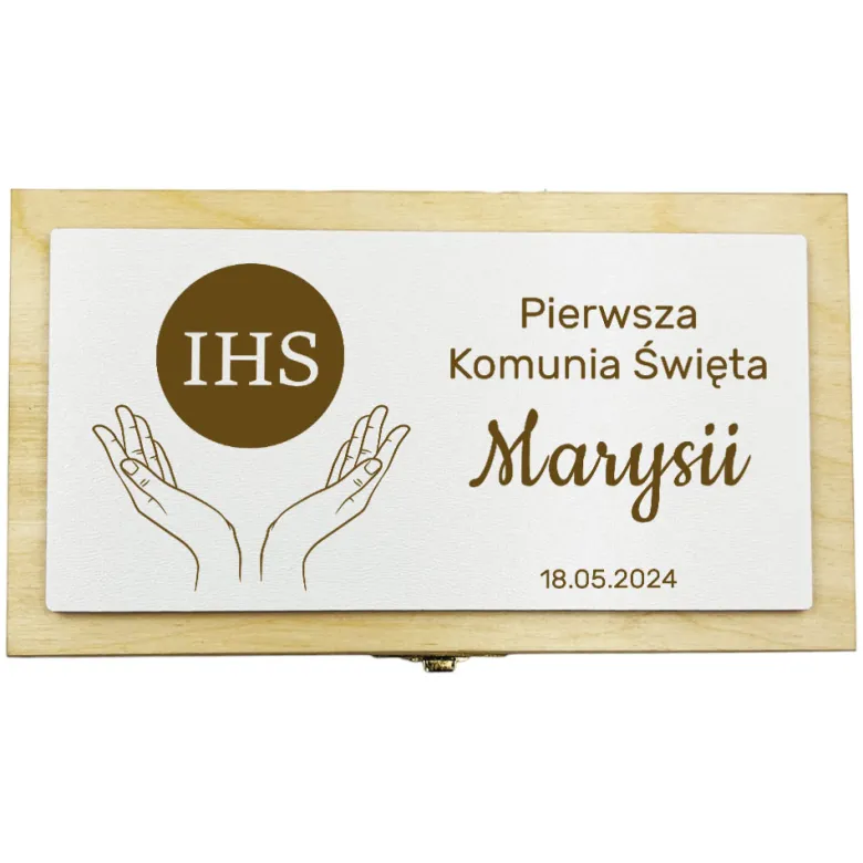 Pudełko na Pieniądze Komunia - Prezent na Komunię Pamiątka Pierwszej Komunii Świętej