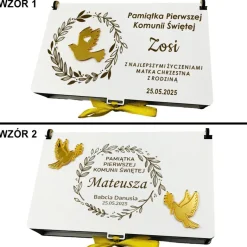 Pudełko na Pieniądze Komunia - Prezent na Komunię Święta Pamiątka Pierwszej Komunii Świętej