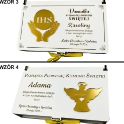 Pudełko na Pieniądze Komunia - Prezent na Komunię Święta Pamiątka Pierwszej Komunii Świętej