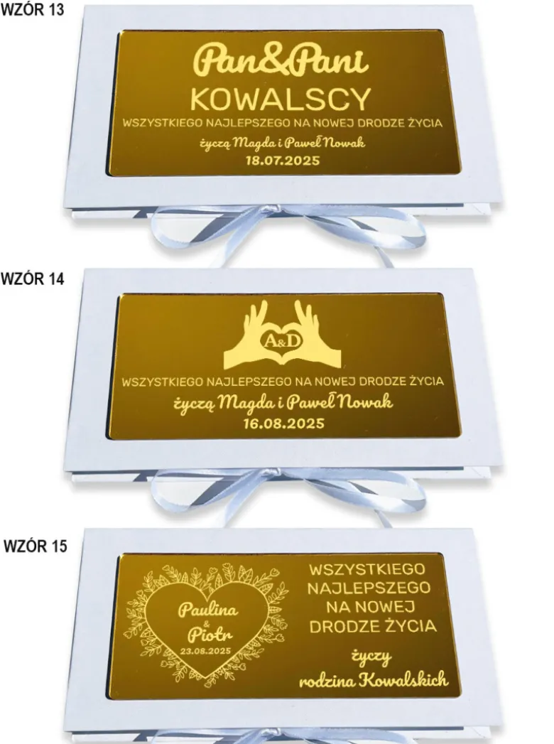 Pudełko na Pieniądze Ślub - Prezent na Ślub dla Pary Młodej Nowożeńców