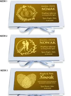 Pudełko na Pieniądze Ślub - Prezent na Ślub dla Pary Młodej Nowożeńców