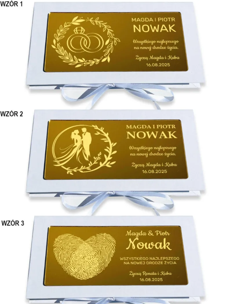 Pudełko na Pieniądze Ślub - Prezent na Ślub dla Pary Młodej Nowożeńców