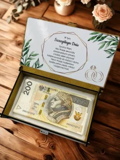 Pudełko na Pieniądze na Ślub - prezent dla Młodej Pary