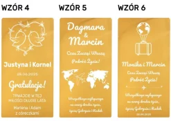 Pudełko na Wino z grawerem - prezent na Ślub Ślubny dla Pary Młodej