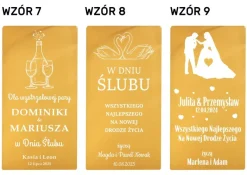 Pudełko na Wino z grawerem - prezent na Ślub Ślubny dla Pary Młodej