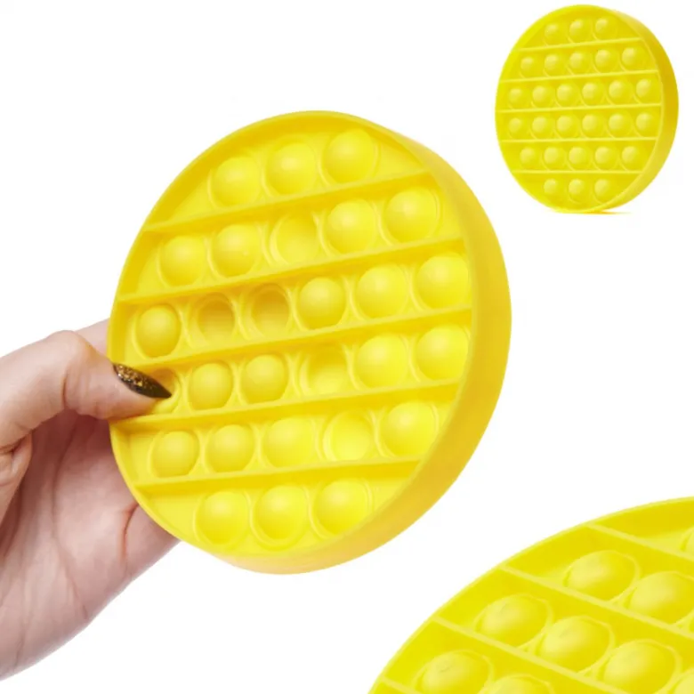 Push Bubble koło żółte Zabawka sensoryczna Pop it