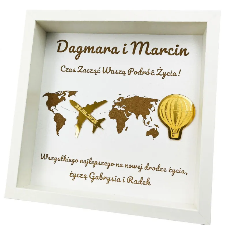 Ramka Pamiątka Ślubu - Prezent na Ślub dla Młodej Pary