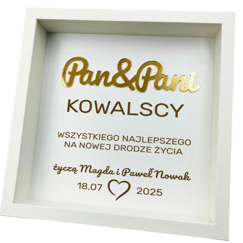 Ramka Pamiątka Ślubu - Prezent na Ślub dla Młodej Pary