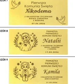 Różaniec Komunijny + Pudełko na Pieniądze z Grawerem - Pamiątka Pierwszej Komunii Świętej Prezent na Komunię
