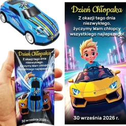 Resorak z Napędem + Życzenia - Prezent na Dzień Chłopaka Przedszkole Szkoła Autko Samochodzik