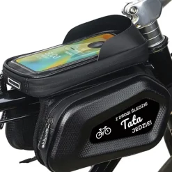 Sakwa Rowerowa na Ramę dla Taty - Prezent na Dzień Ojca Święta Urodziny Uchwyt na Telefon do Roweru