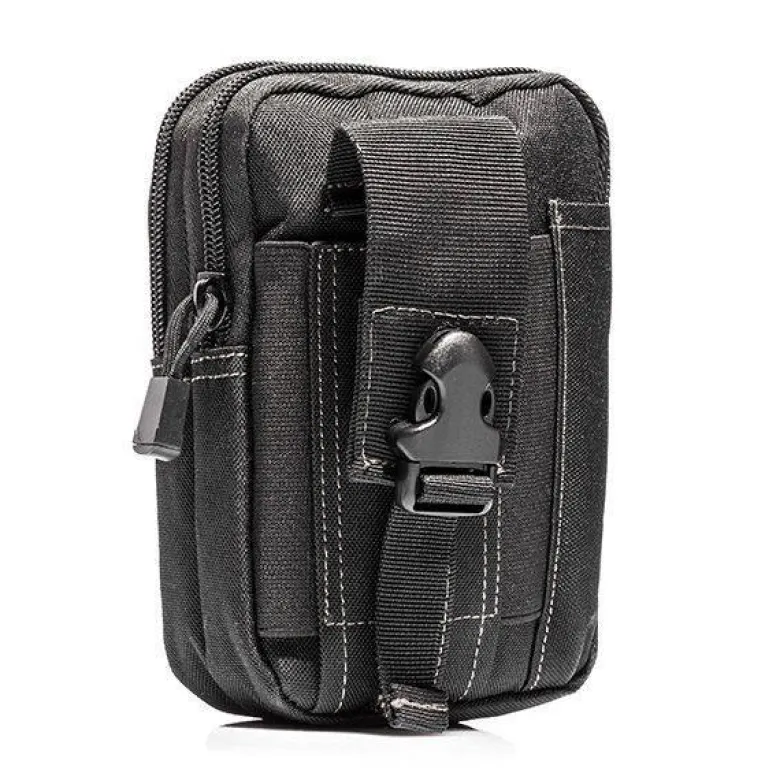 Saszetka survivalowa na pasek (nerka) - CZARNA