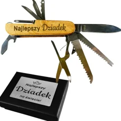 Scyzoryk Multitool 14w1 z Grawerem dla Dziadka - Prezent na Dzień Babci i Dziadka Święta Urodziny