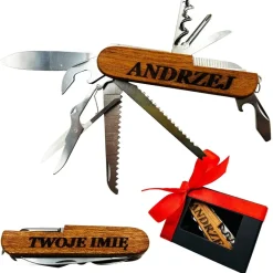 Scyzoryk Multitool 14w1 z Grawerem - Prezent dla Męża Taty Dziadka Mężczyzny Chłopaka Brata na Święta Urodziny