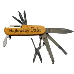 Scyzoryk Multitool 14w1 z Grawerem dla Taty - Prezent na Dzień Ojca Święta Urodziny