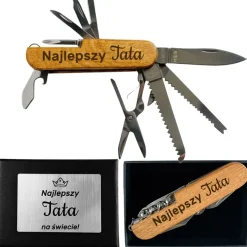 Scyzoryk Multitool 14w1 z Grawerem dla Taty - Prezent na Dzień Ojca Święta Urodziny