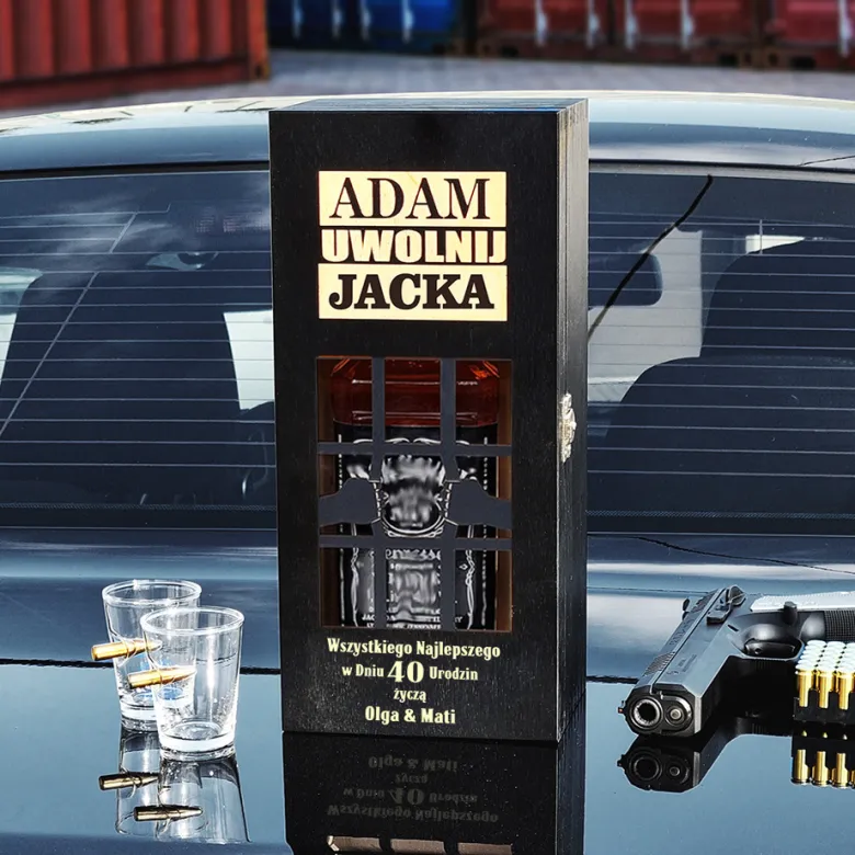 Skrzynka na alkohol - prezent na 18 30 40 50 60 70 urodziny dla faceta chłopaka mężczyzny