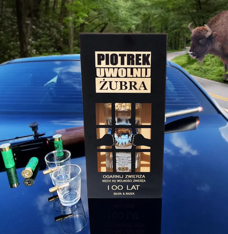 Skrzynka na alkohol - prezent na 18 30 40 50 60 70 urodziny dla faceta chłopaka mężczyzny