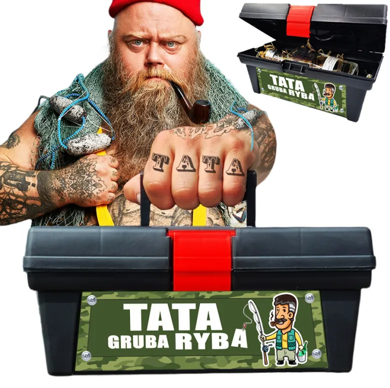 Skrzynka Tata Gruba Ryba - prezent dla Taty wędkarza