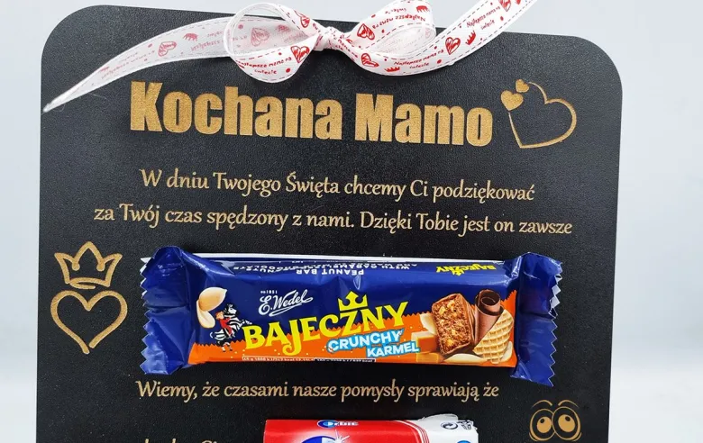 Słodka Tabliczka na Dzień Mamy - Czarna