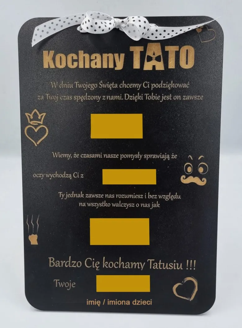 Słodka Tabliczka na Dzień Ojca - Czarna