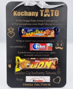 Słodka Tabliczka na Dzień Ojca - Czarna