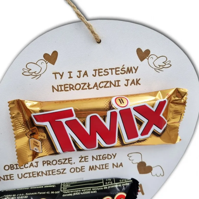 Słodka Tabliczka Serce - prezent na Walentynki