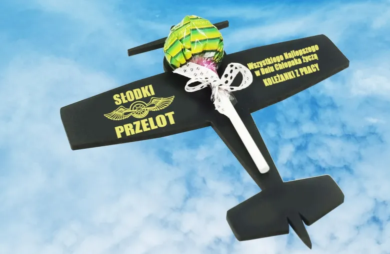 Słodki Samolot - prezent na Dzień Chłopaka do szkoły przedszkola dla chłopca 4 5 6 7 8 lat