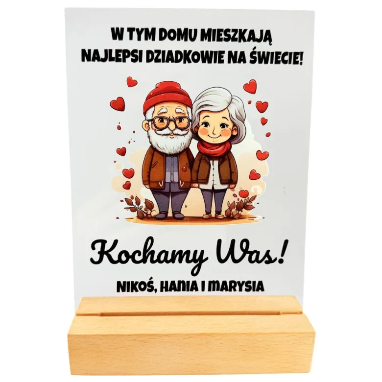 Statuetka Prezent na Dzień Babci i Dziadka dla Dziadków