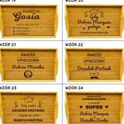 Stolik Śniadaniowy do Łóżka z Grawerem - Prezent dla Żony Męża Mamy Dziewczyny na Święta Urodziny