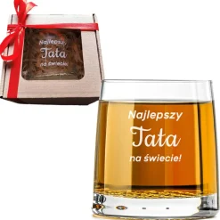 Szklanka do whisky KROSNO dla Taty z grawerem - prezent na Dzień Ojca Święta Urodziny
