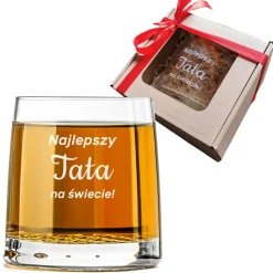 Szklanka do whisky KROSNO dla Taty z grawerem - prezent na Dzień Ojca Święta Urodziny