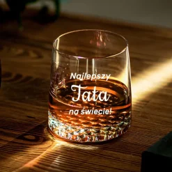 Szklanka do whisky KROSNO dla Taty z grawerem - prezent na Dzień Ojca Święta Urodziny