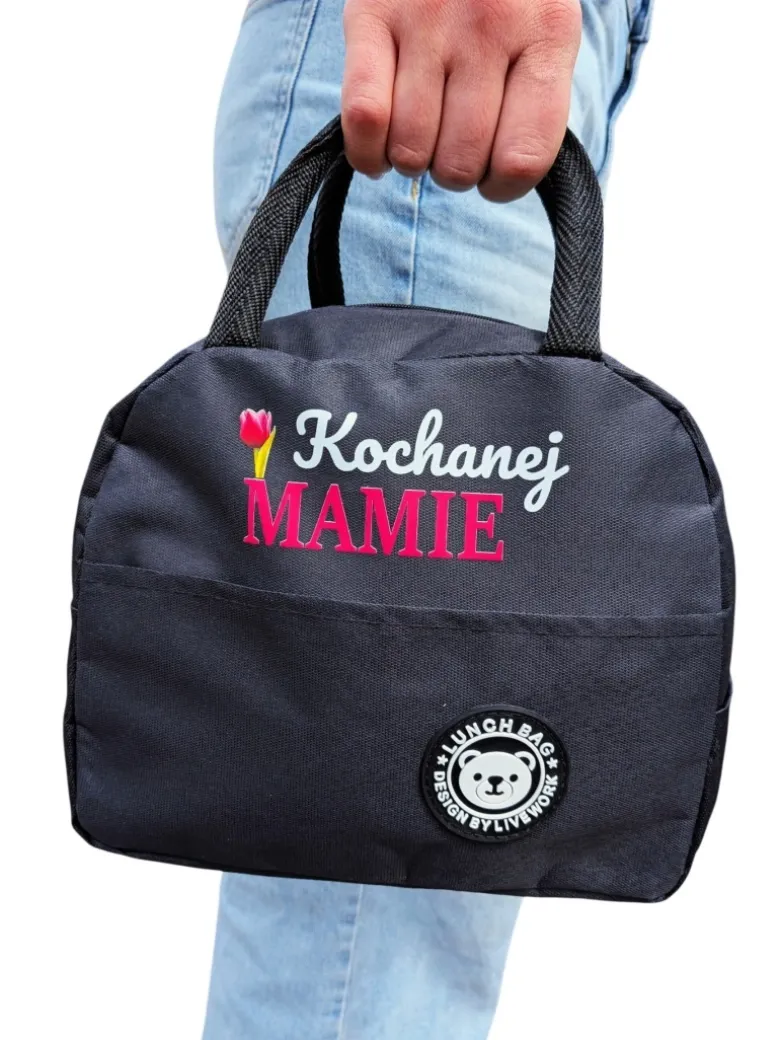 Torba Termiczna na Lunch Kochanej Mamie - Prezent dla Mamy na Dzień Matki Święta Urodziny Lunchbox