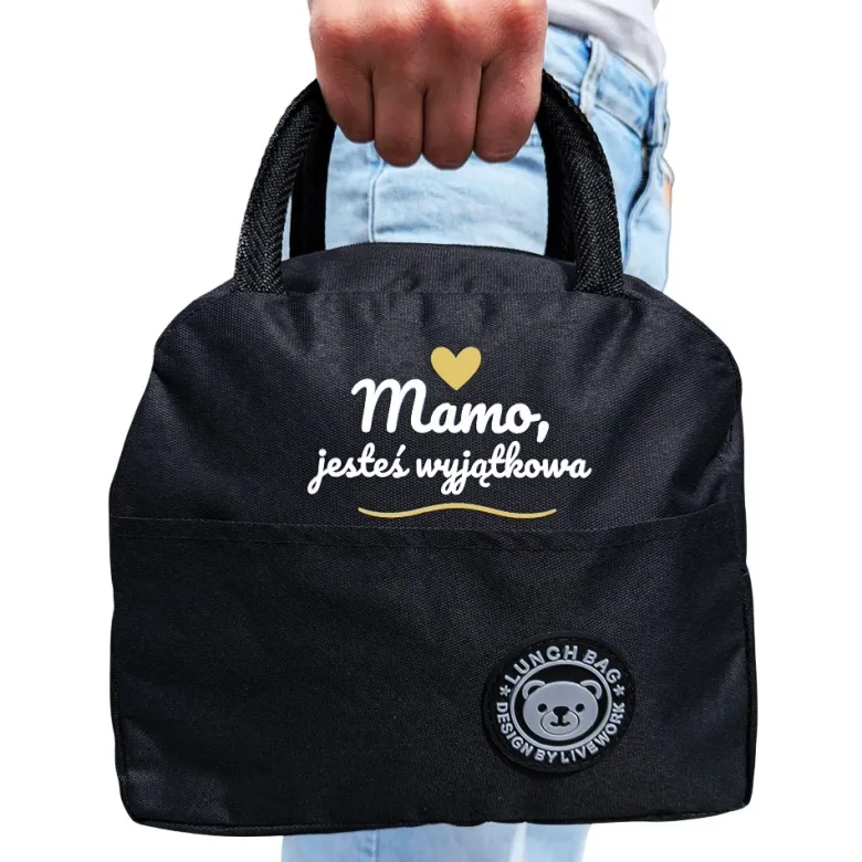 Torba Termiczna na Lunch Mamo Jesteś Wyjątkowa - Prezent dla Mamy na Dzień Matki Święta Urodziny Lunchbox