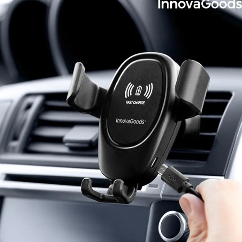 Uchwyt na Telefon do Samochodu z Ładowarką Indukcyjną Grawitacyjny InnovaGoods