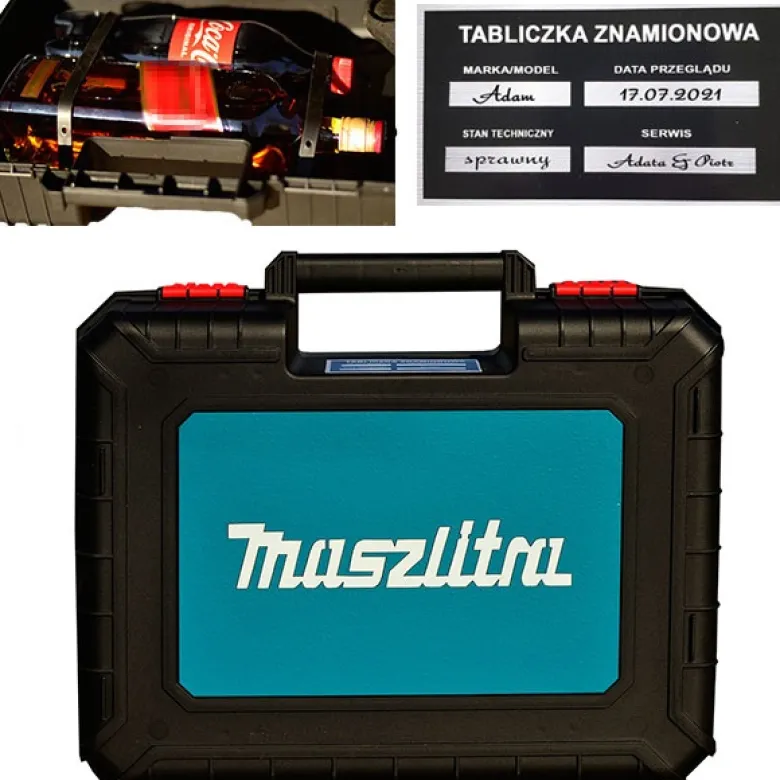 Walizka na alkohol MaszLitra skrzynka - prezent dla budowlańca mechanika